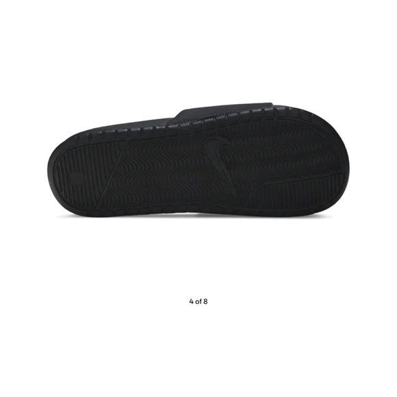Stussy x Nike - Black Minimalist Slide Sandals - Picture 2 of 7